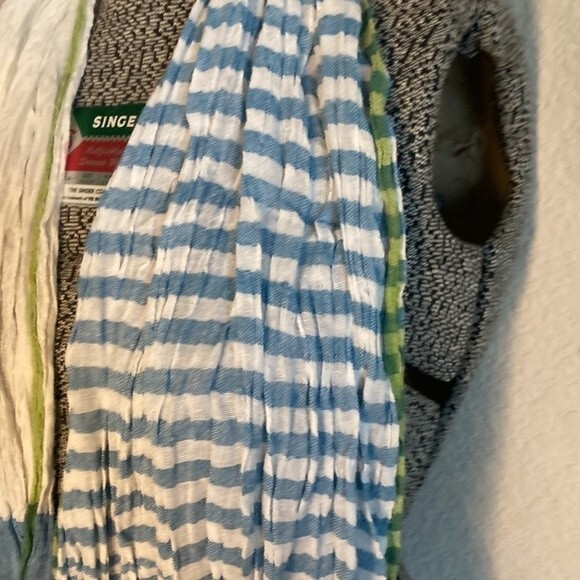 Bershka India striped patchwork nautical boho wrinkle 70x25 scarf wrap - Picture 3 of 7